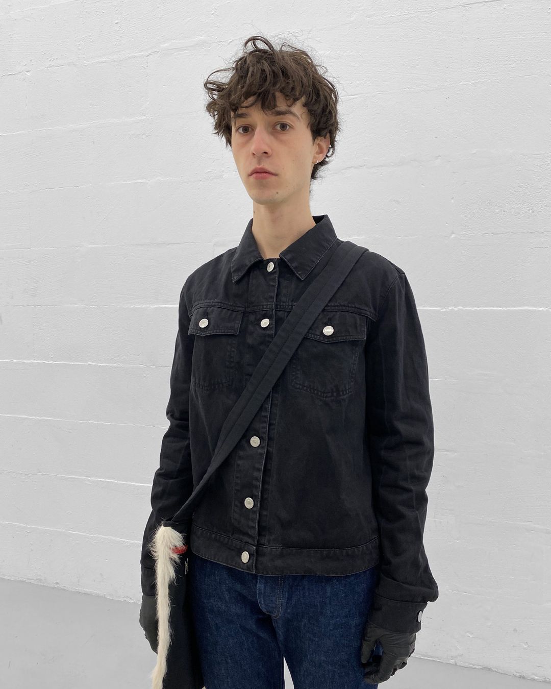 Helmut Lang 2000s Vintage Cotton Denim Jacket Black by HELMUT LANG in size L from COATS & JACKETS category
