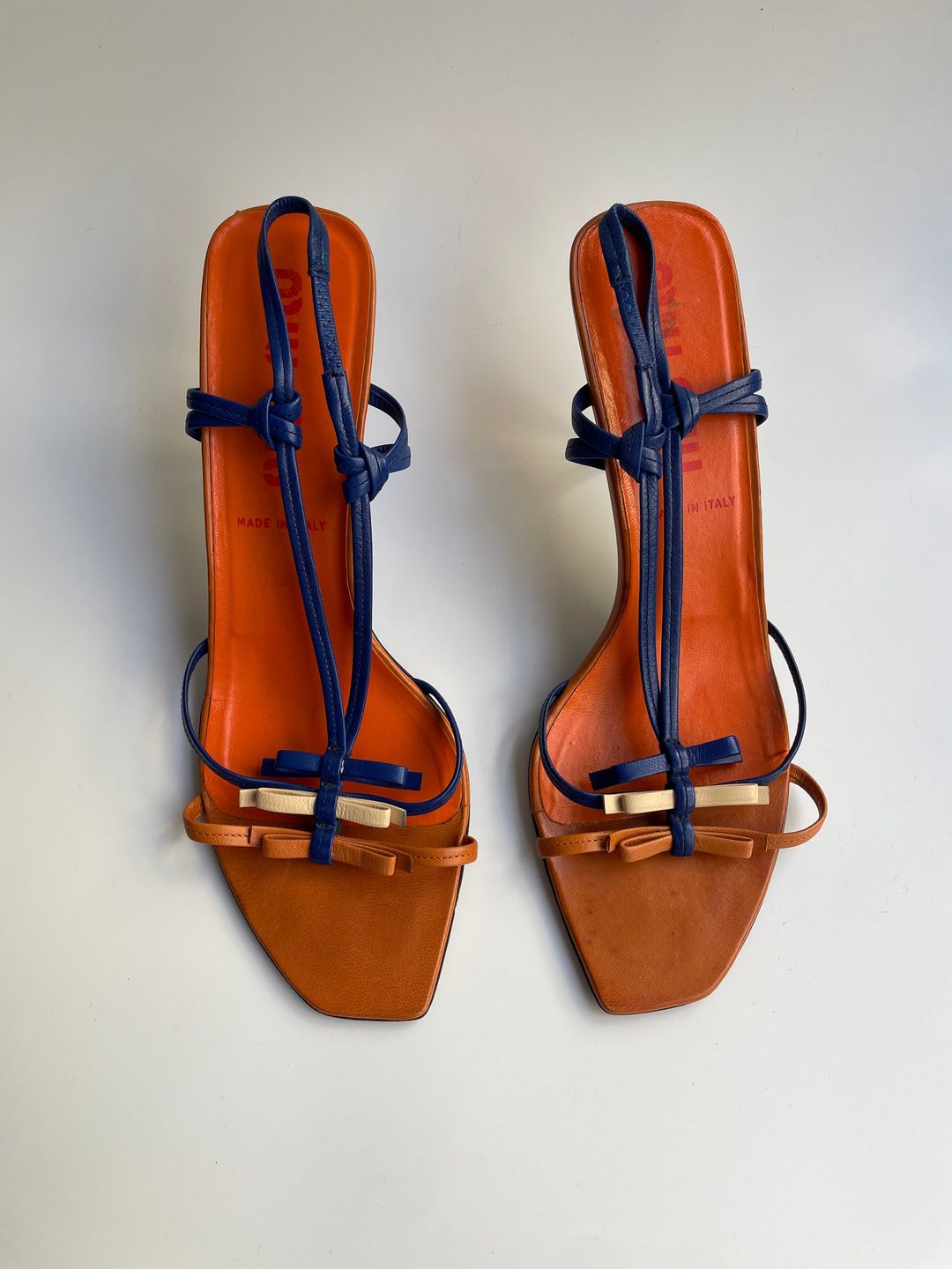 Miu Miu vintage orange strap slingback courts 40.5 IT by MIU MIU in size IT 40 from SHOES category
