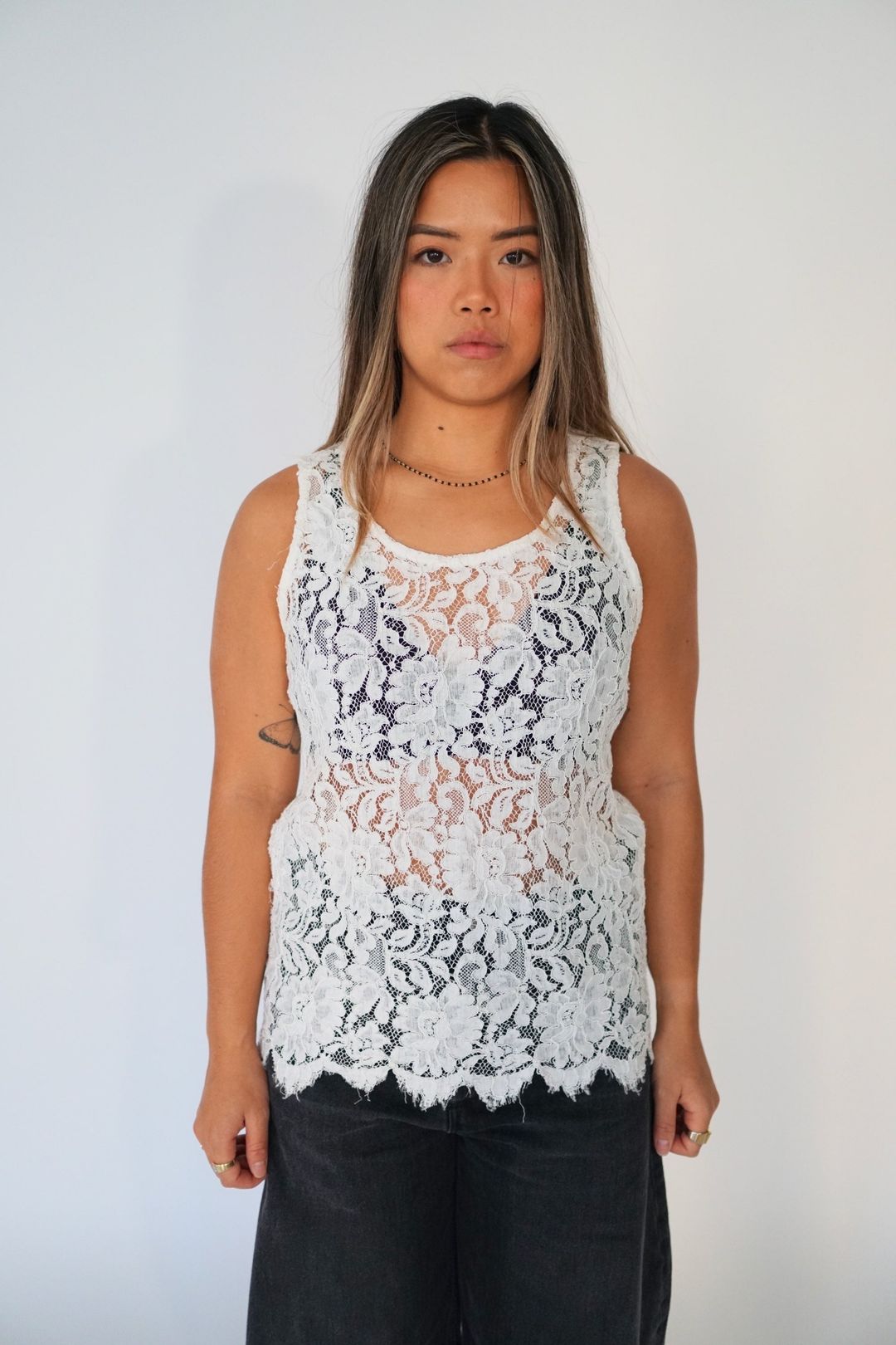 Yves Saint Laurent Lace Tank Top by YVES SAINT LAURENT in size S from TOPS category