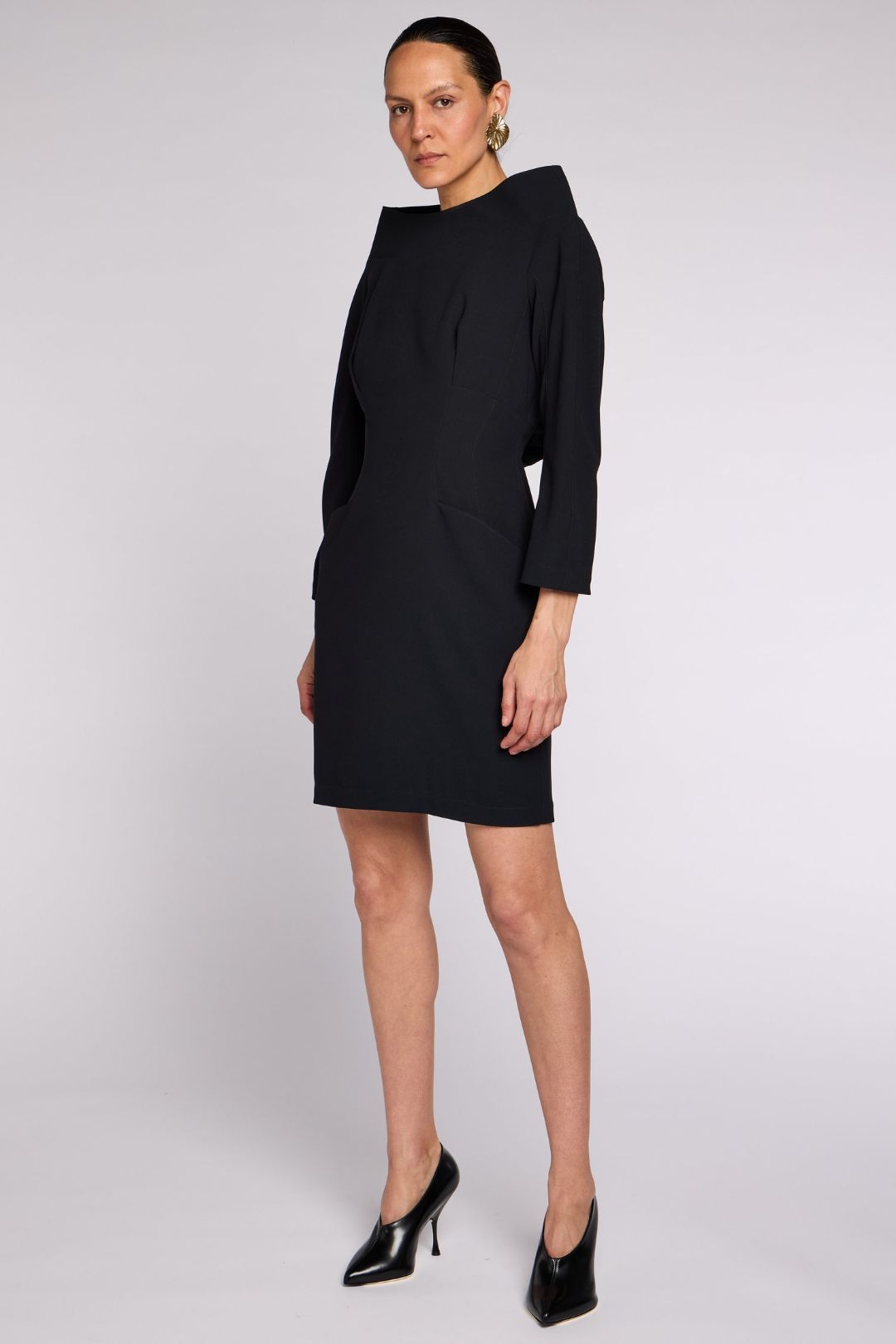 Thierry Mugler circa 1989 Black Off The Shoulder Dress by THIERRY MUGLER in size FR 40 from DRESSES category