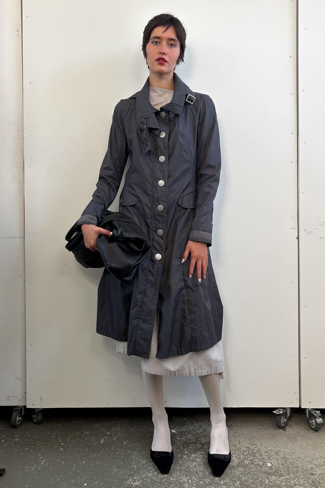 ASYM DUAL ZIP COAT by MARITHE AND FRANCOIS GIRBAUD in size L from COATS & JACKETS category