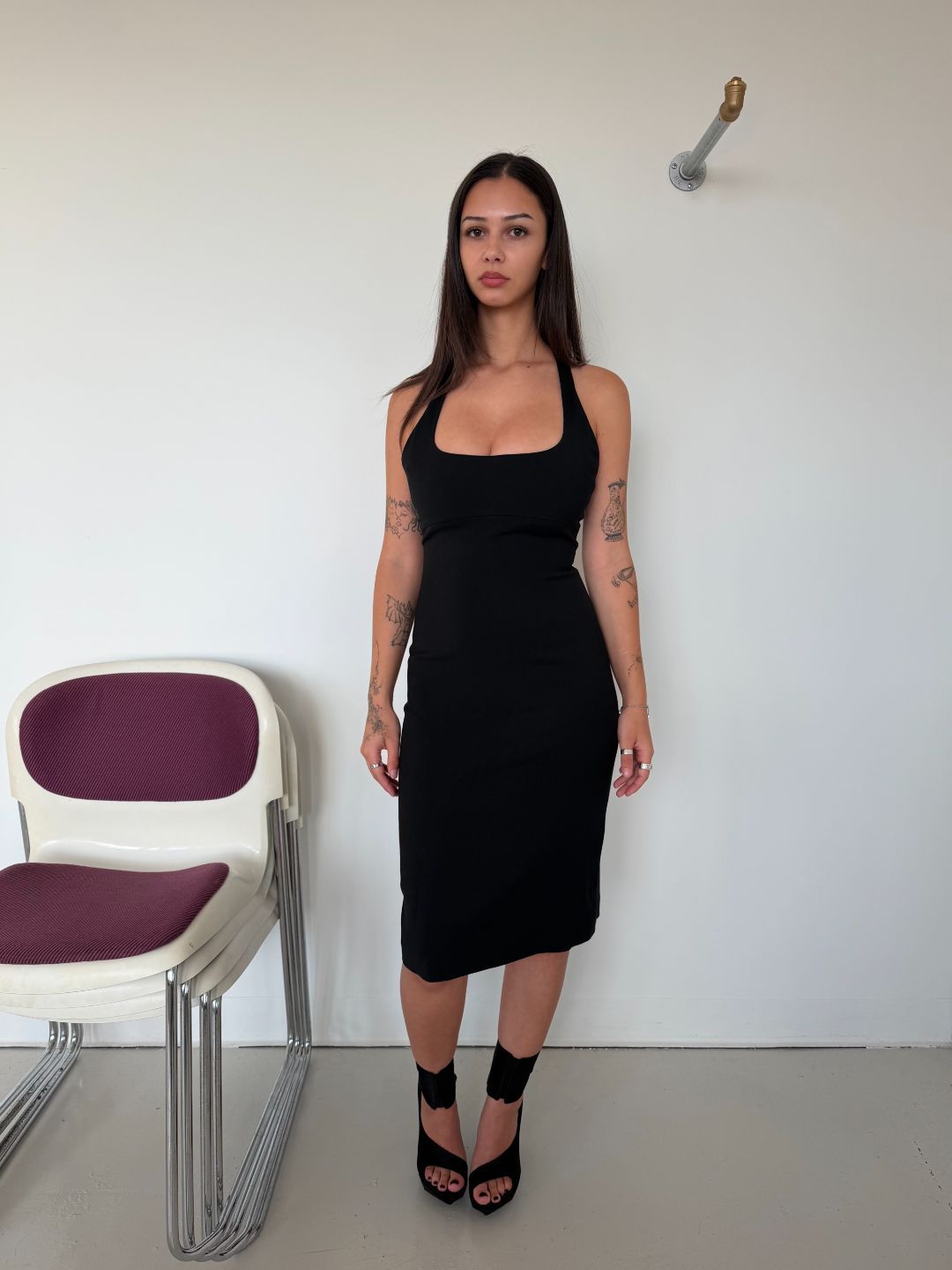 DSQUARED2 HALTER MIDI DRESS by DSQUARED2 in size M from DRESSES category