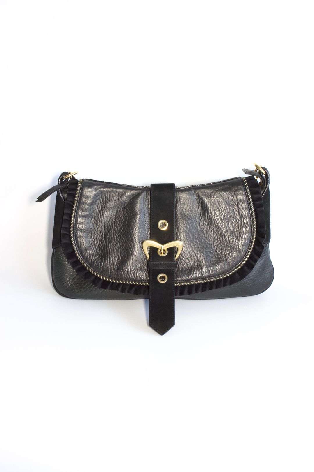 Roberto Cavalli black leather shoulder bag by ROBERTO CAVALLI in size ONE SIZE from BAGS category