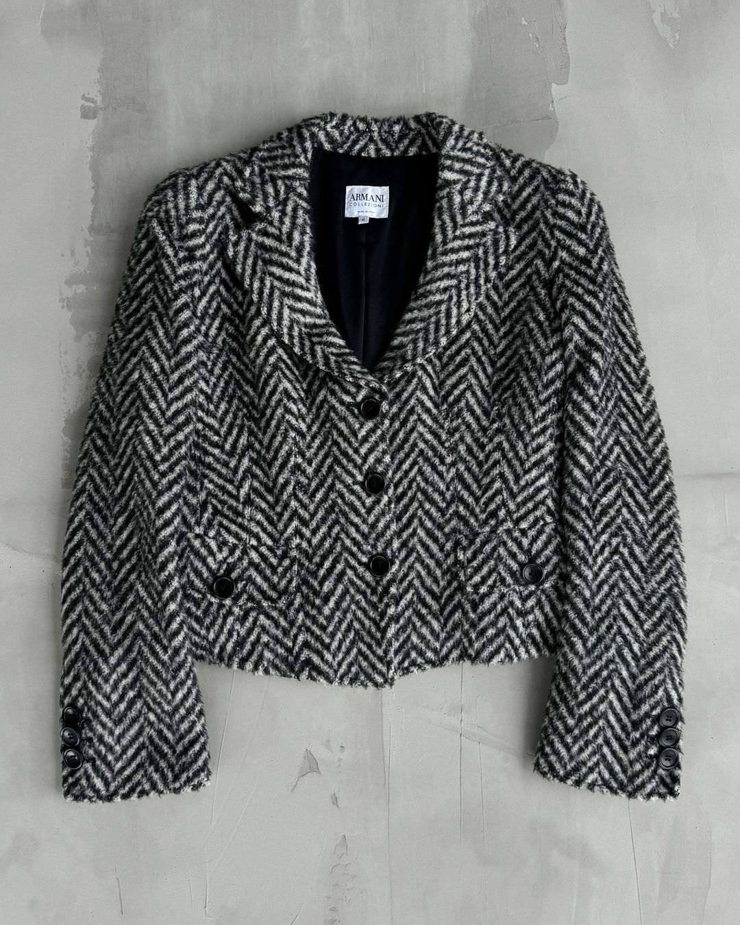 ARMANI CROPPED COLLARED JACKET - S by Armani in size S from COATS & JACKETS category