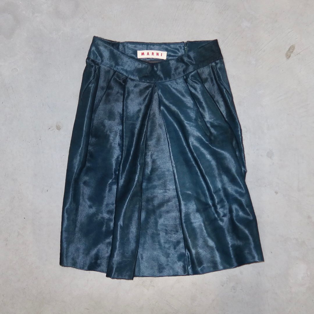 Marni Blue Cowhide Skirt by MARNI in size AU/UK 8 from SKIRTS category