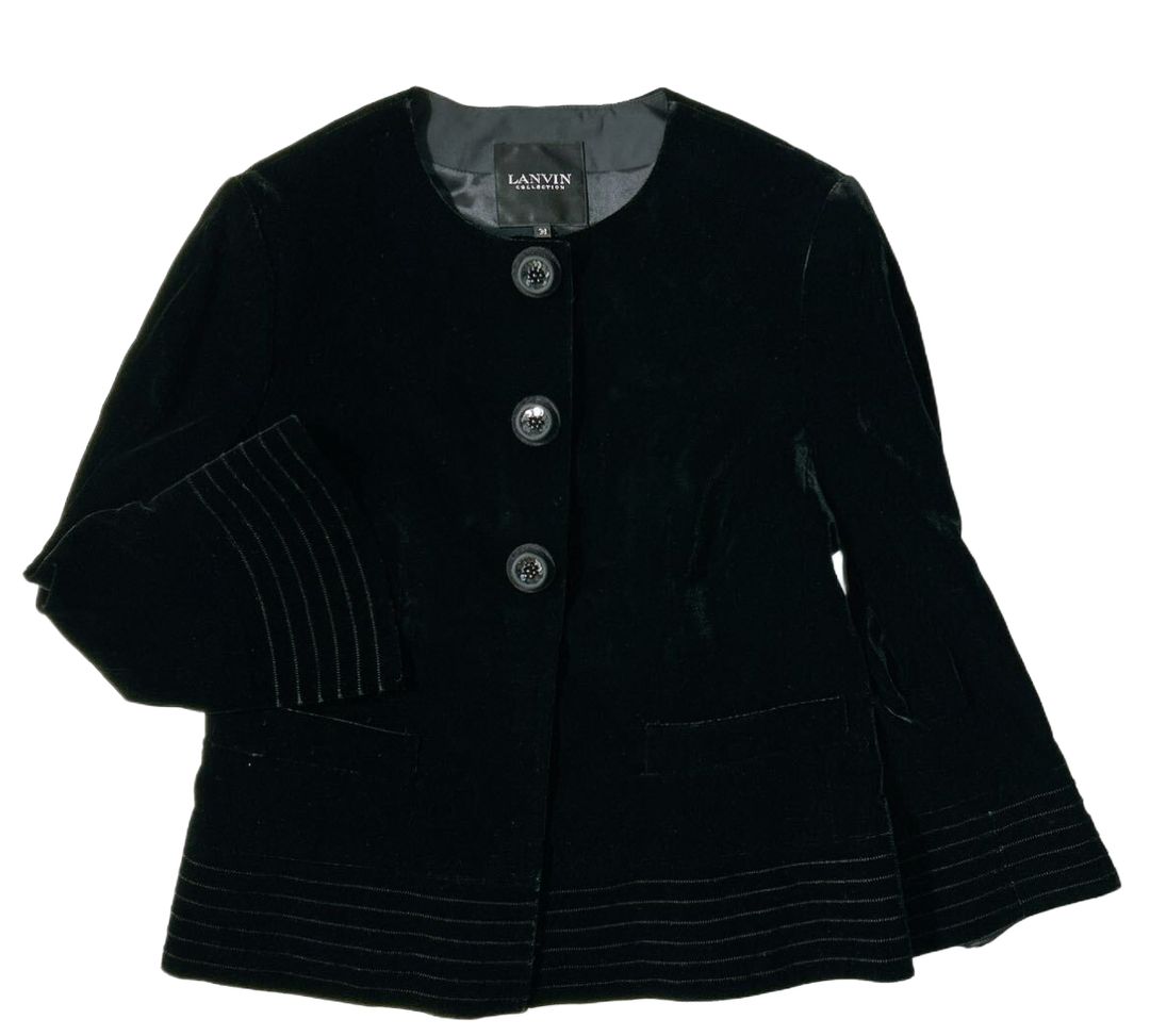 Lanvin Collection velvet bell sleeve button down blazer jacket by LANVIN in size XS from COATS & JACKETS category