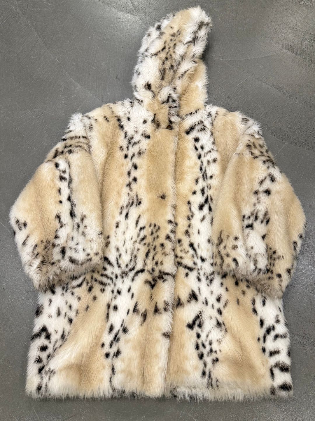 2000s Emporio Armani lynx print faux fur coat by GIORGIO ARMANI in size EU 40 from COATS & JACKETS category