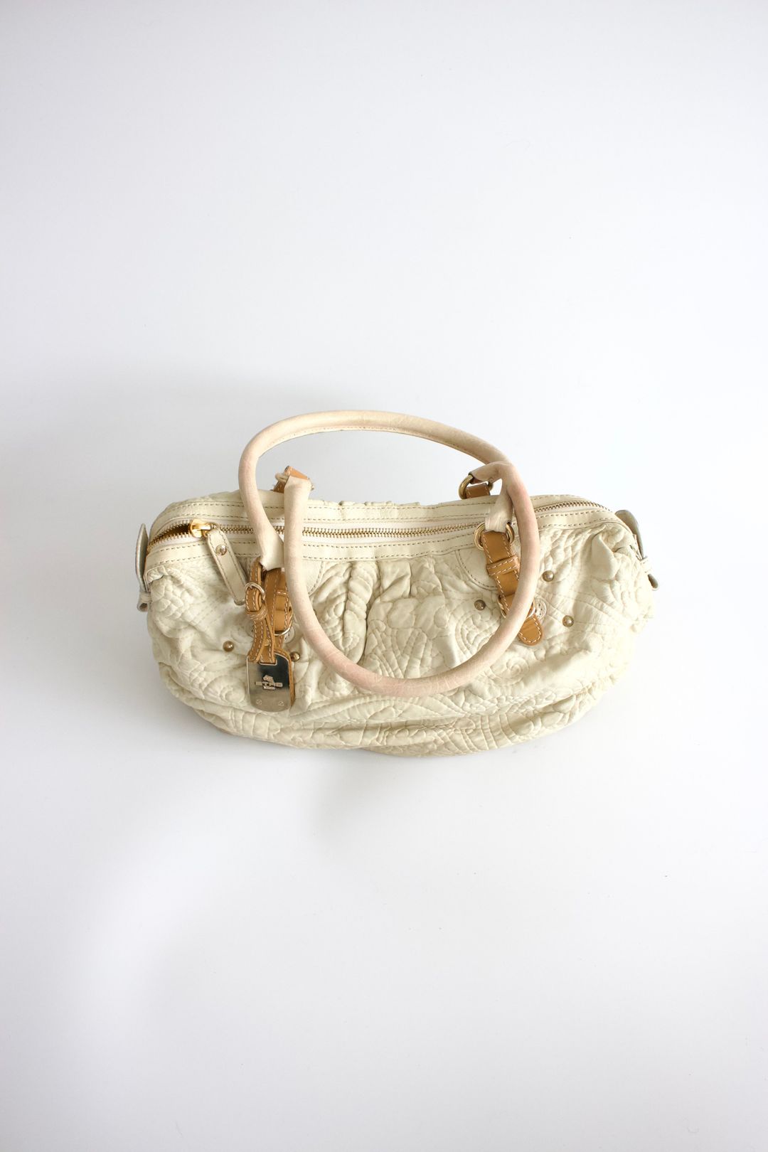 Etro white embossed leather shoulder bag by ETRO in size ONE SIZE from BAGS category