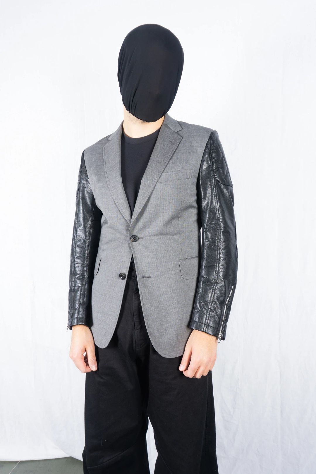Junya Watanabe Man A/W 2016 leather sleeves jacket by JUNYA WATANABE in size M from COATS & JACKETS category