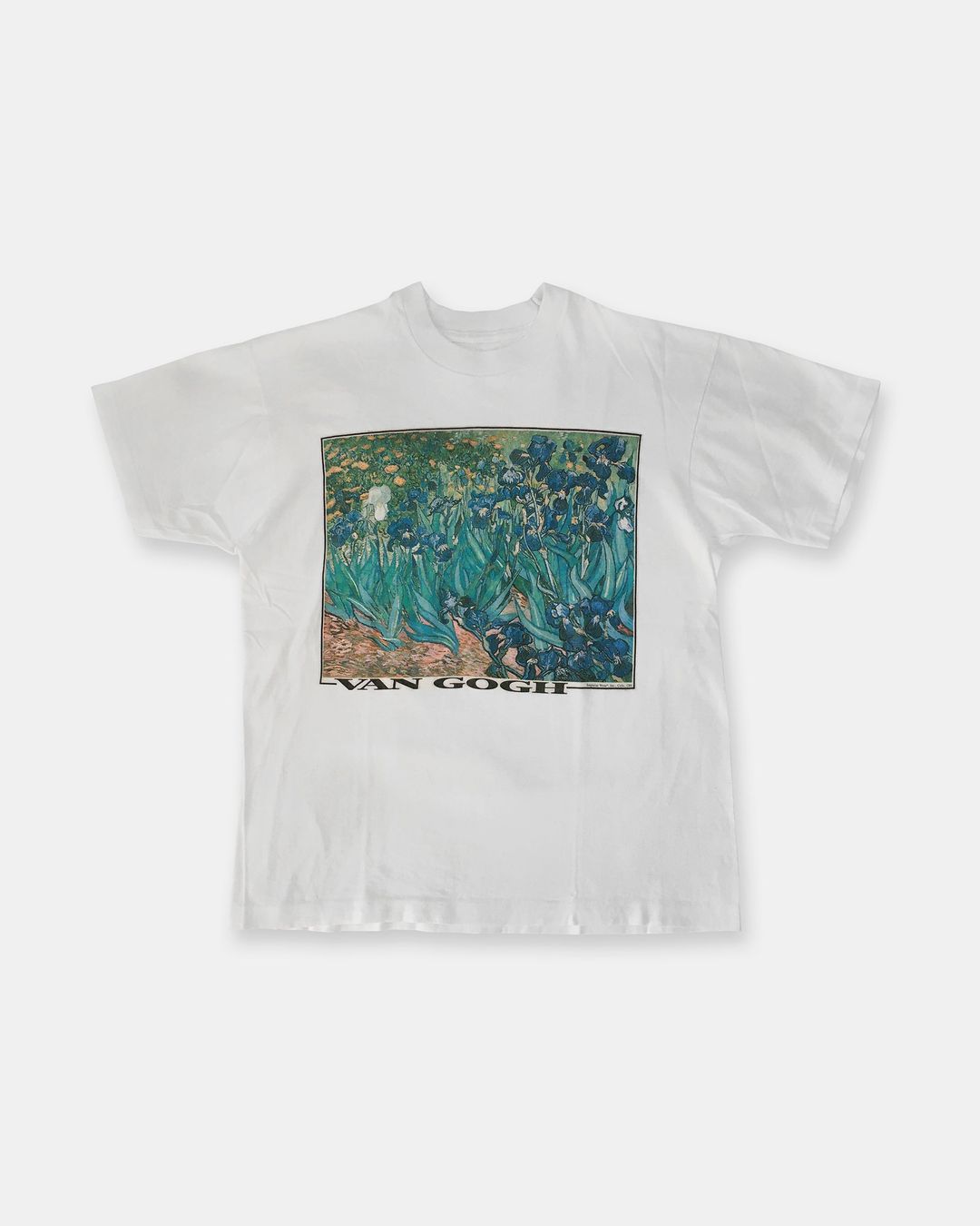 Vintage 1980s Van Gogh Irises Single Stitch T-Shirt White by Vintage in size ONE SIZE from TOPS category