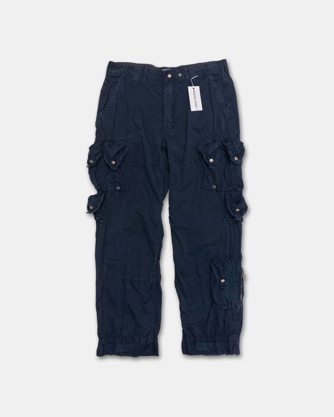 Polo by Ralph Lauren 2000s Multi Pocket Cargo Pants Navy by Polo in size ONE SIZE from TROUSERS category
