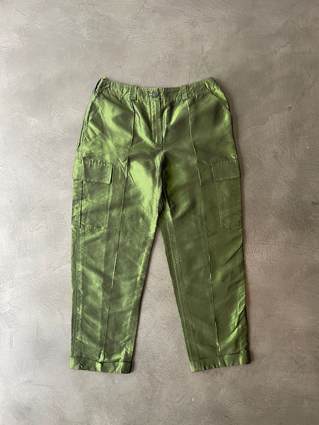 Green Silk Trousers by CHANEL in size S from trousers category