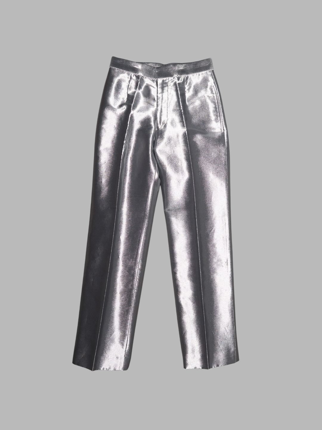 Tricot Comme des Garcons winter 1995 shiny silver trousers by COMME DES GARÇONS in size XS from TROUSERS category