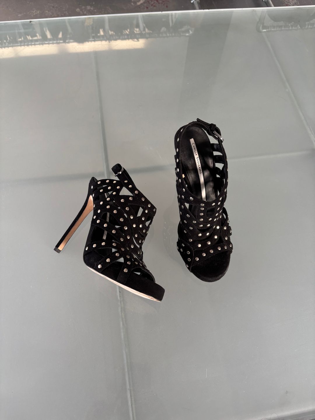 CAMILA SKOVGAARD STUDDED LEATHER HEELS by MEIWAI LIMITED in size EU 37 from SHOES category