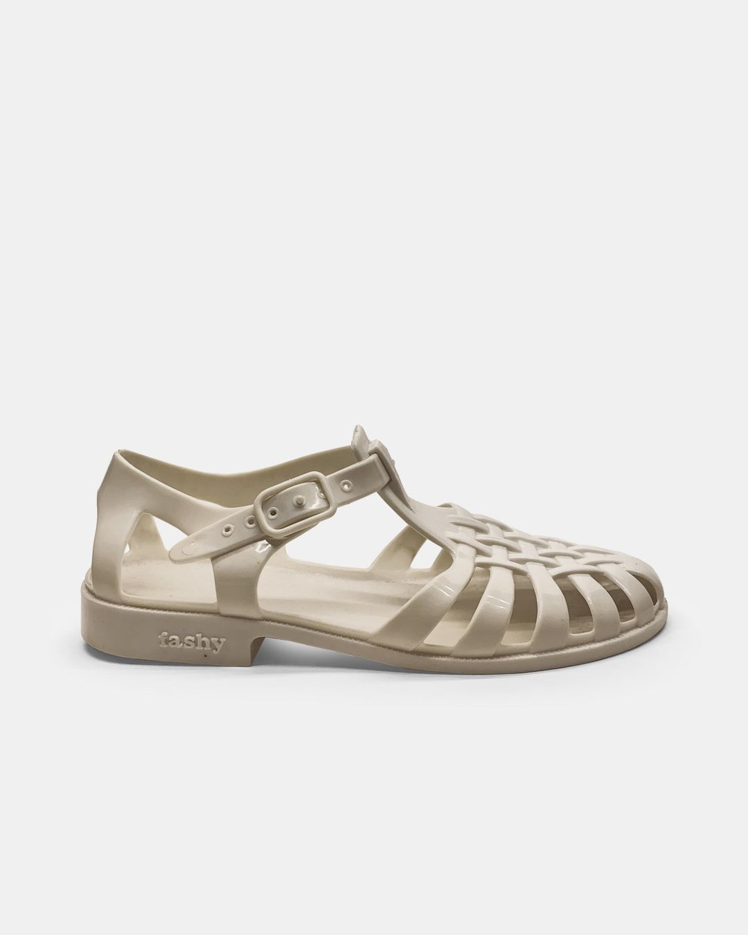 Fashy 1980s Made in Germany Melissa Rubber Sandals White Creme by Fashy in size EU39 from SHOES category