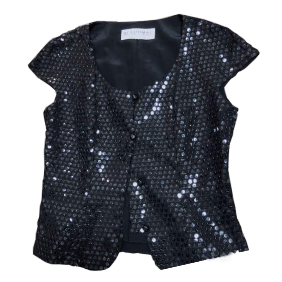 Givenchy Sequin Cap Sleeve Button Down Scoop Neck Top by GIVENCHY in size S from TOPS category