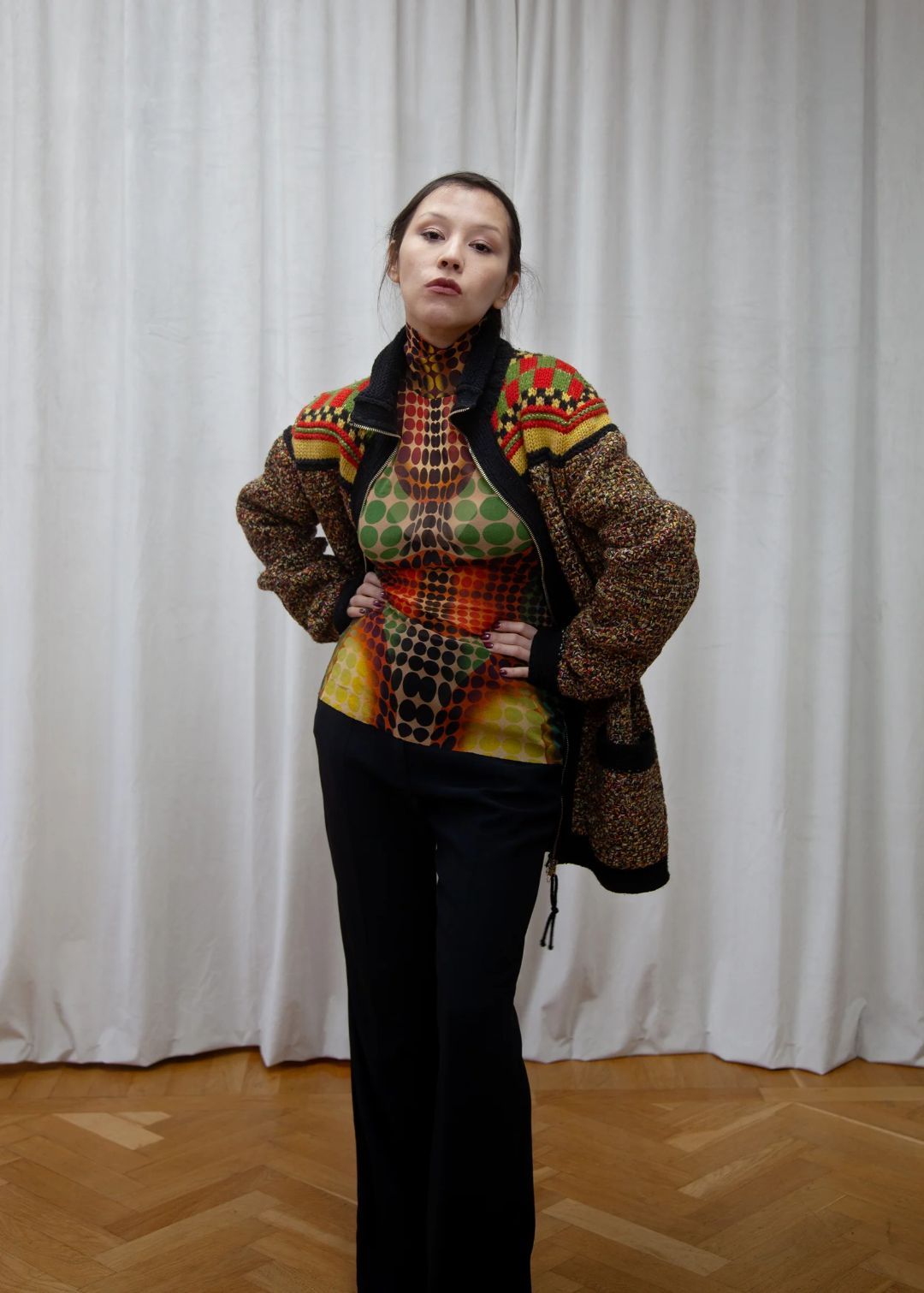 Jean Paul Gaultier ’Cyber’ Cardigan, Fall 1995 by JEAN PAUL GAULTIER in size L from KNITWEAR category
