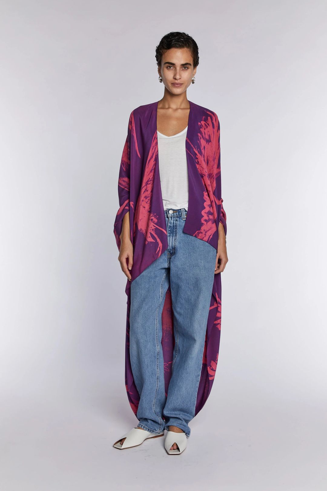 Stephen Burrows  Hand Painted Silk Kaftan 70s by Stephen Burrows in size ONE SIZE from DRESSES category