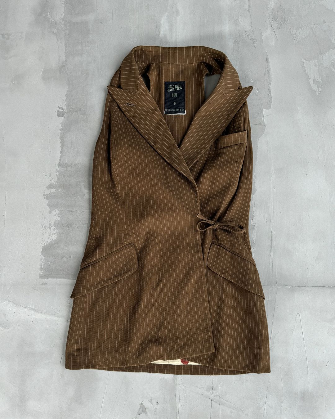 JEAN PAUL GAULTIER JPG FEMME 90'S WRAP WAISTCOAT - L by JEAN PAUL GAULTIER in size L from COATS & JACKETS category