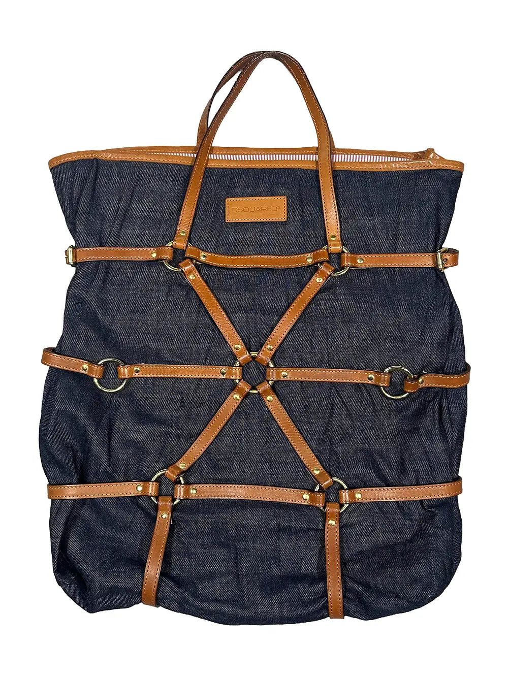 Bondage Harness Denim Bag by DSQUARED2 in size ONE SIZE from BAGS category