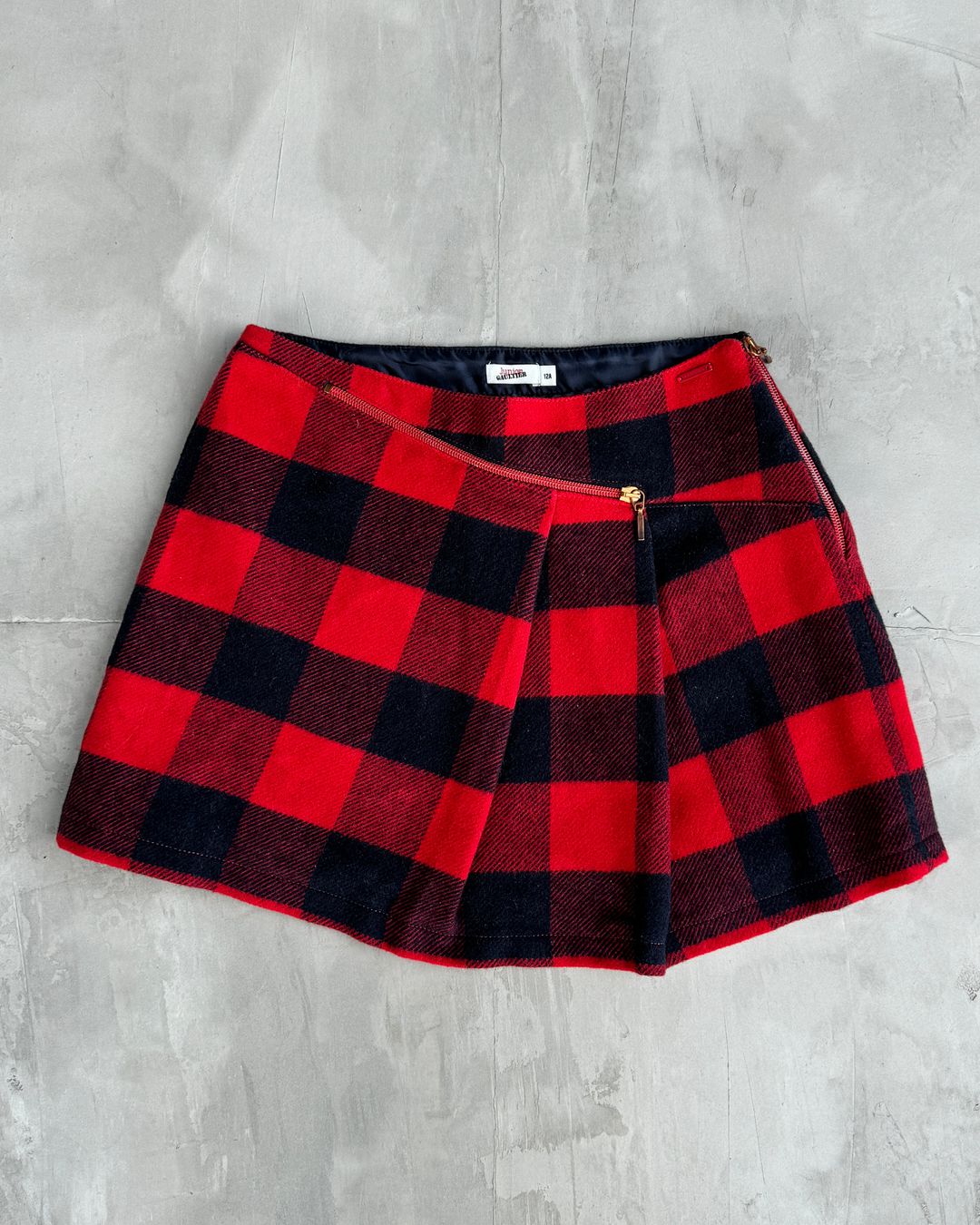 JUNIOR GAULTIER RED TARTAN CHECK PLAID MINI SKIRT - XS/S by Junior Gaultier in size XS from SKIRTS category