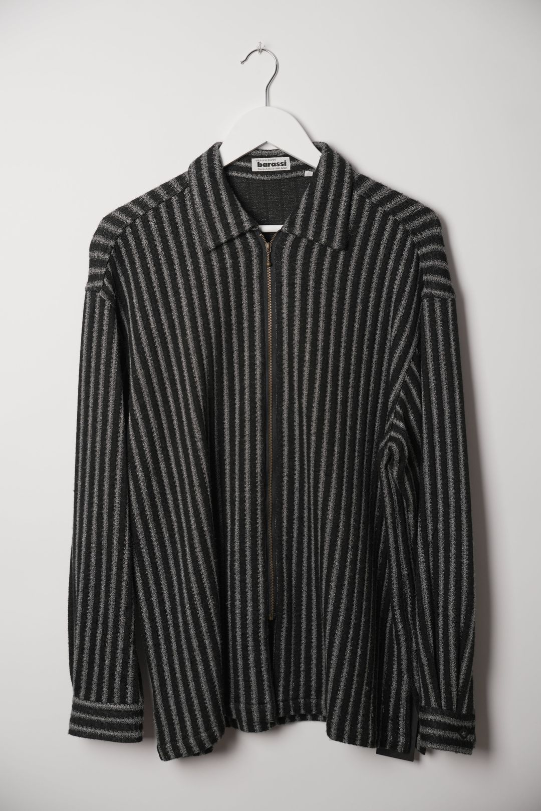 Vittorio Carini Barassi Vertical Stripe Zip Jacket by VENDOR-UNKNOWN in size S from COATS & JACKETS category
