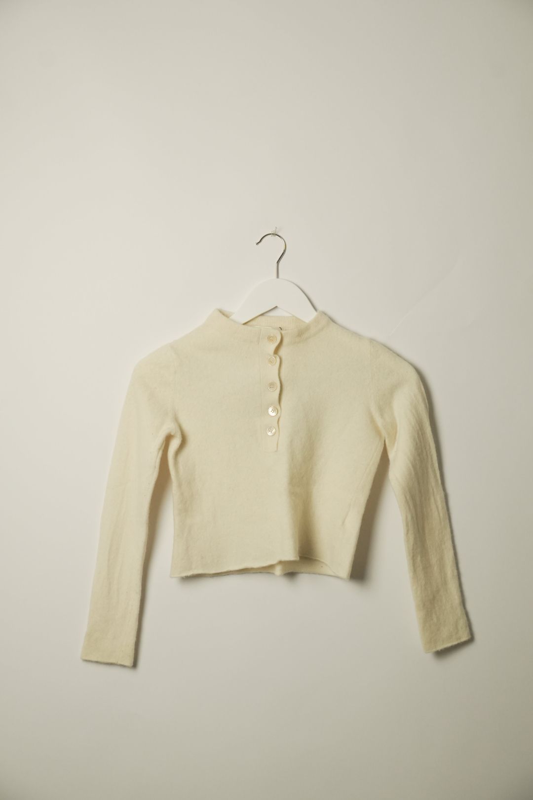 Sophie Merino Wool Knit Cream Ounce Pullover by VENDOR-UNKNOWN in size XS from KNITWEAR category