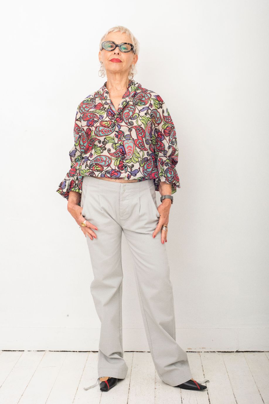 Margiela MM6 pearl low waist trousers by MAISON MARGIELA in size M from TROUSERS category