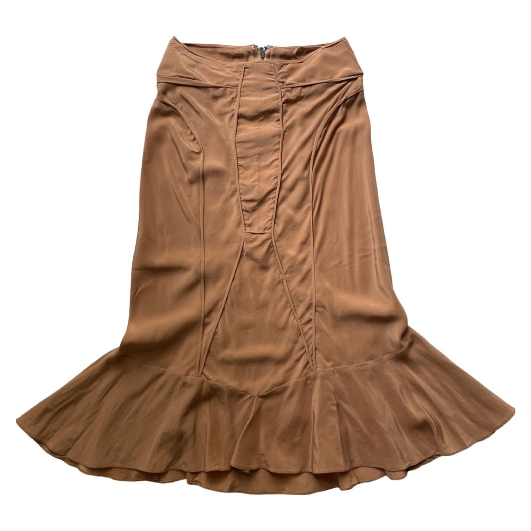 Yves Saint Laurent fairy silk summer skirt salmon pink Tom Ford era by YVES SAINT LAURENT in size FR 34 from SKIRTS category