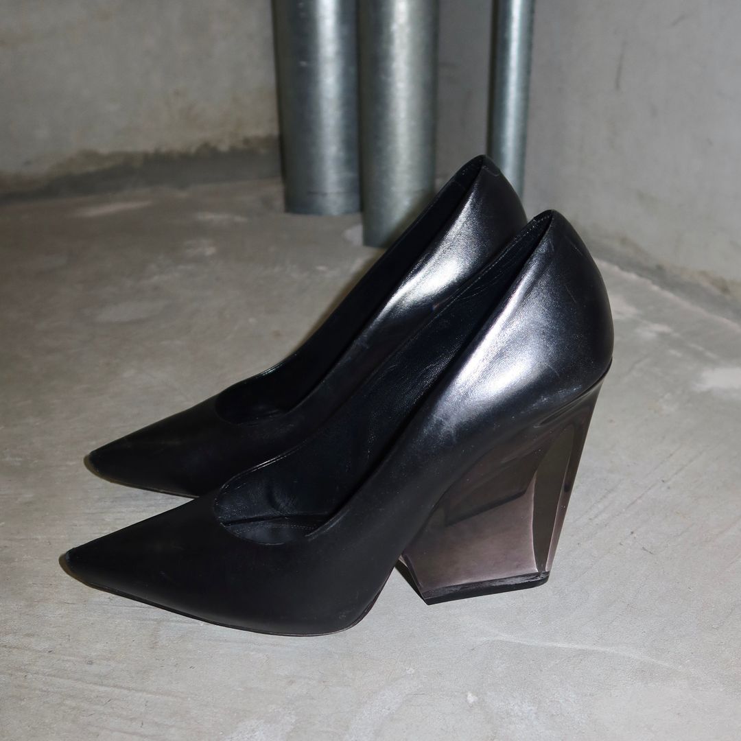 Celine Leather and Perspex Heels (40) by CELINE in size EU 40 from SHOES category