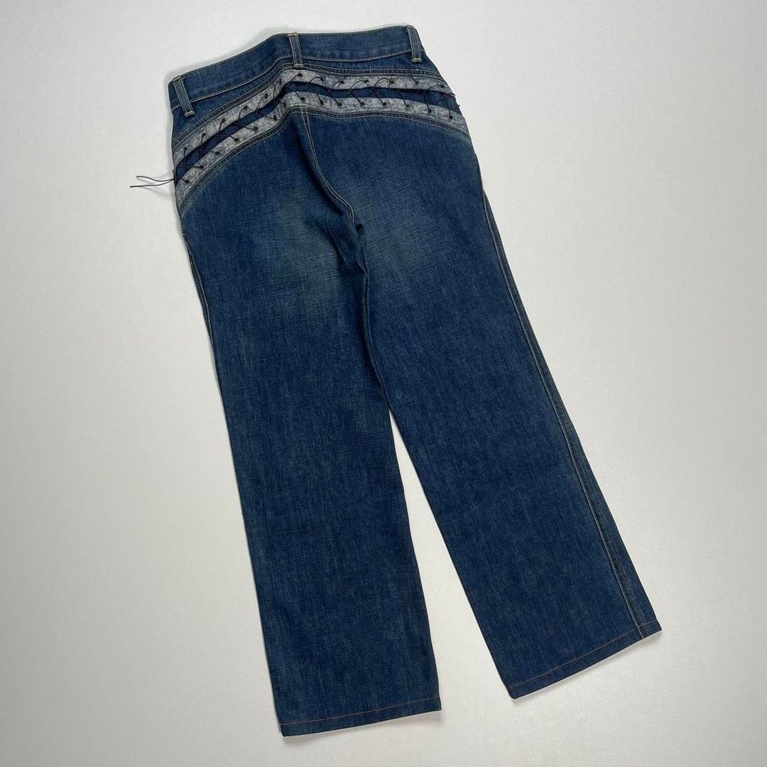 s/s2005 Issey Miyake lace up jeans by ISSEY MIYAKE in size W30 from DENIM category