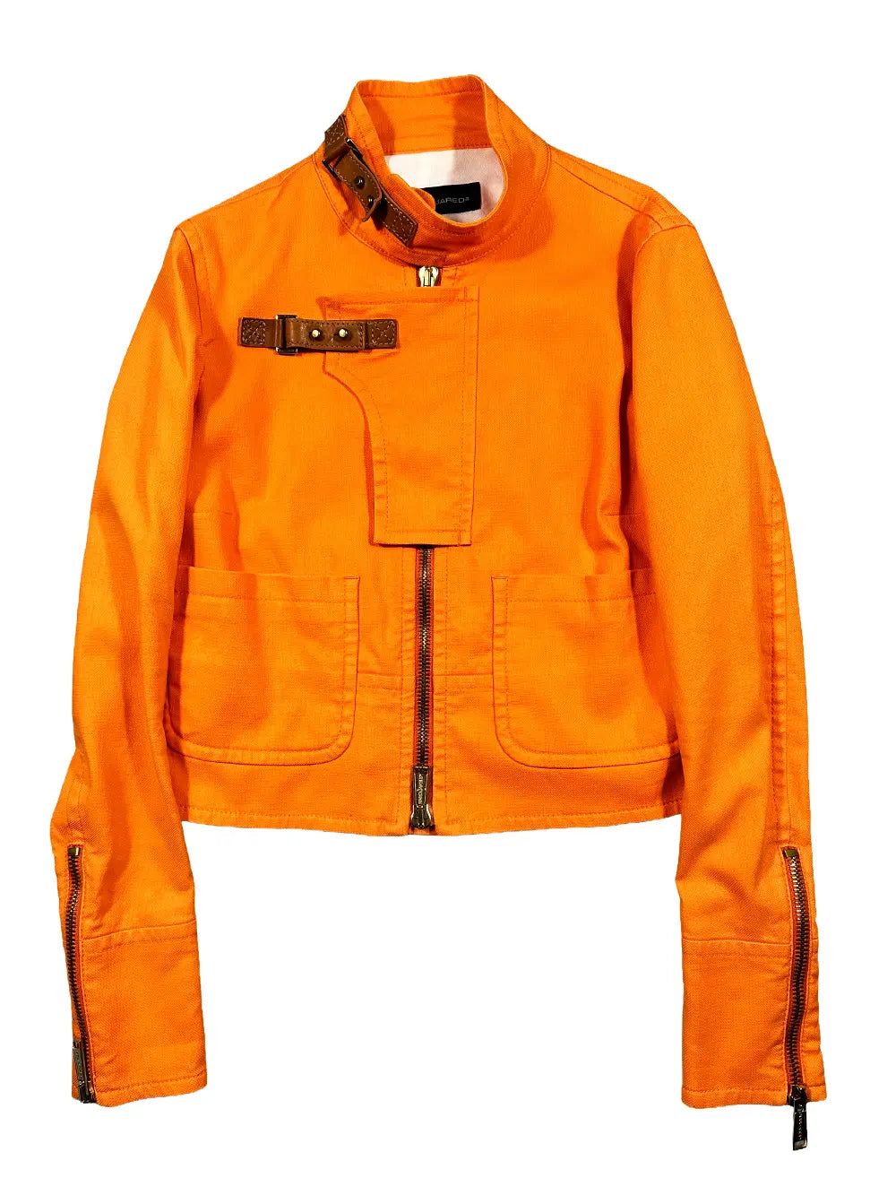 Orange Perfecto Jacket by DSQUARED2 in size IT 40 from COATS & JACKETS category