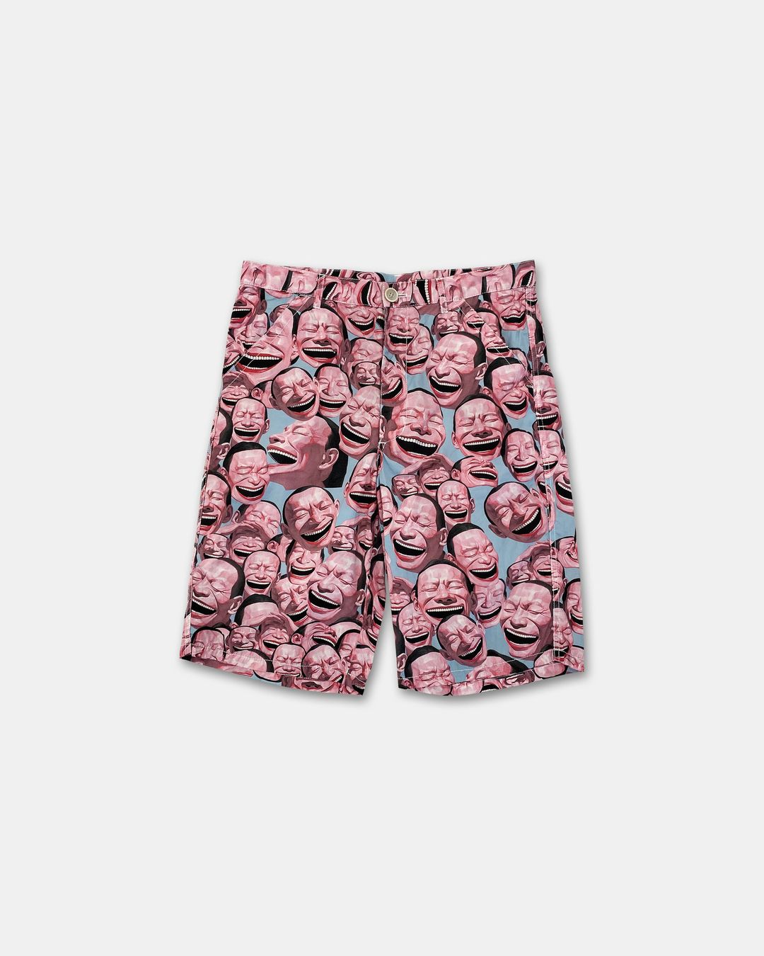 Comme des Garçons Shirt x Yue Minjun SS2021 Laughing Man Shorts Pink by COMME DES GARÇONS in size IT 42 from SHORTS category