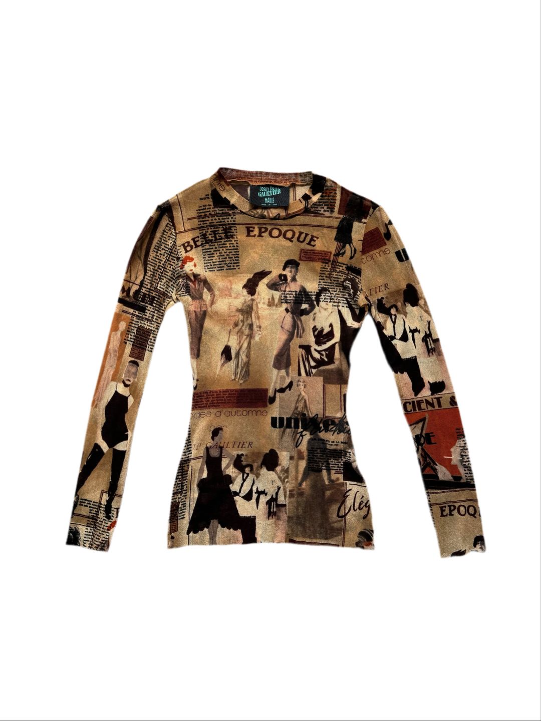 JEAN PAUL GAULTIER S/S 1996 BELLE EPOQUE MESH TOP by JEAN PAUL GAULTIER in size XS from TOPS category