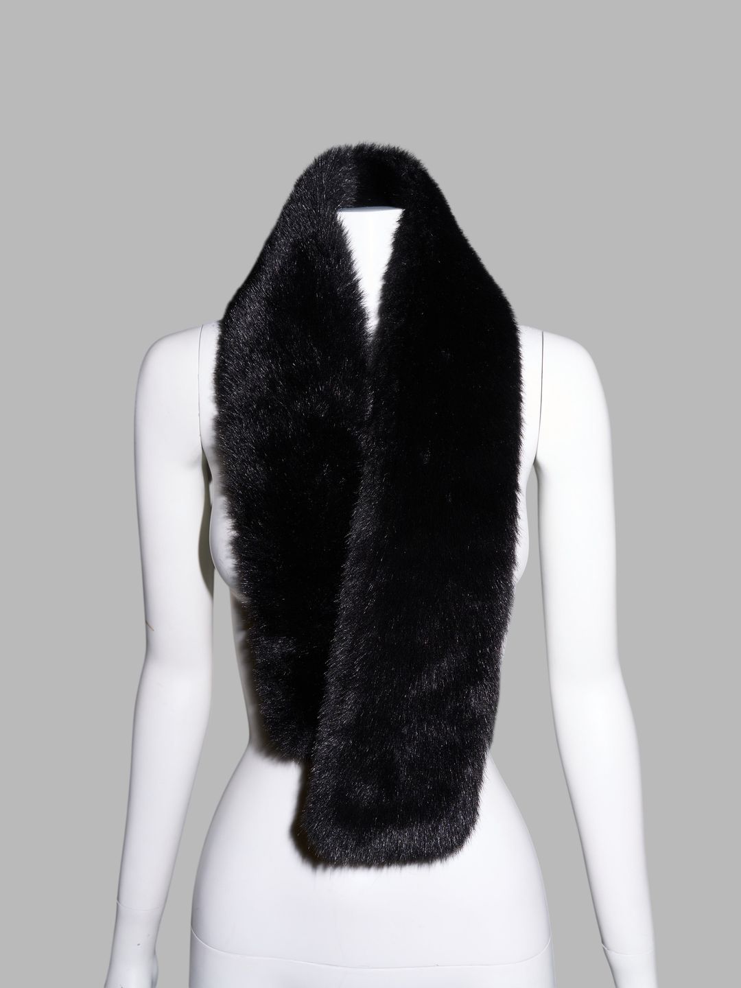 Tricot Comme des Garcons Junya Watanabe winter 1995 black faux fur scarf neck warmer by COMME DES GARÇONS in size ONE SIZE from ACCESSORIES category