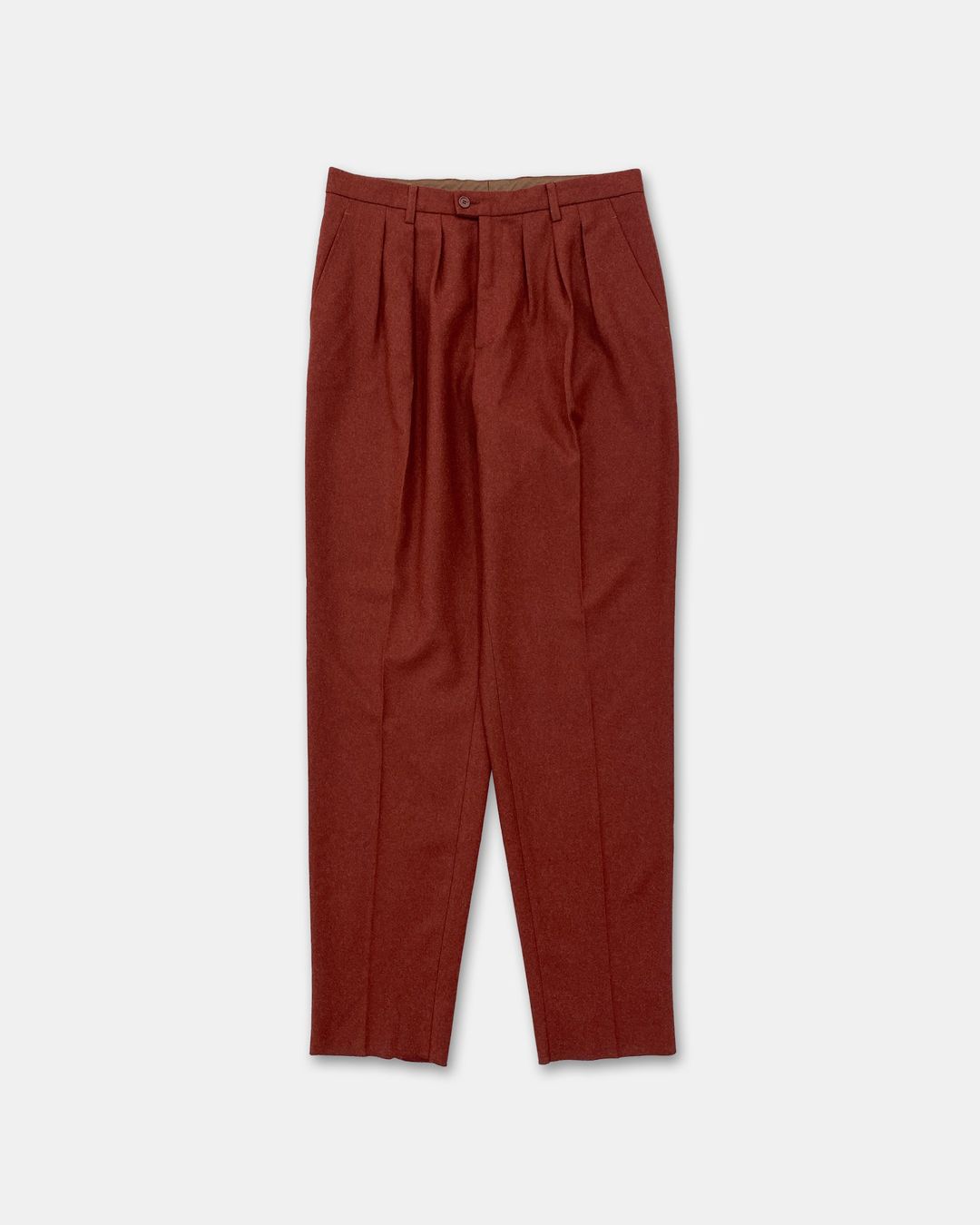 Kenzo 1990s Pleats Wool Pants Dark Red by KENZO in size L from TROUSERS category