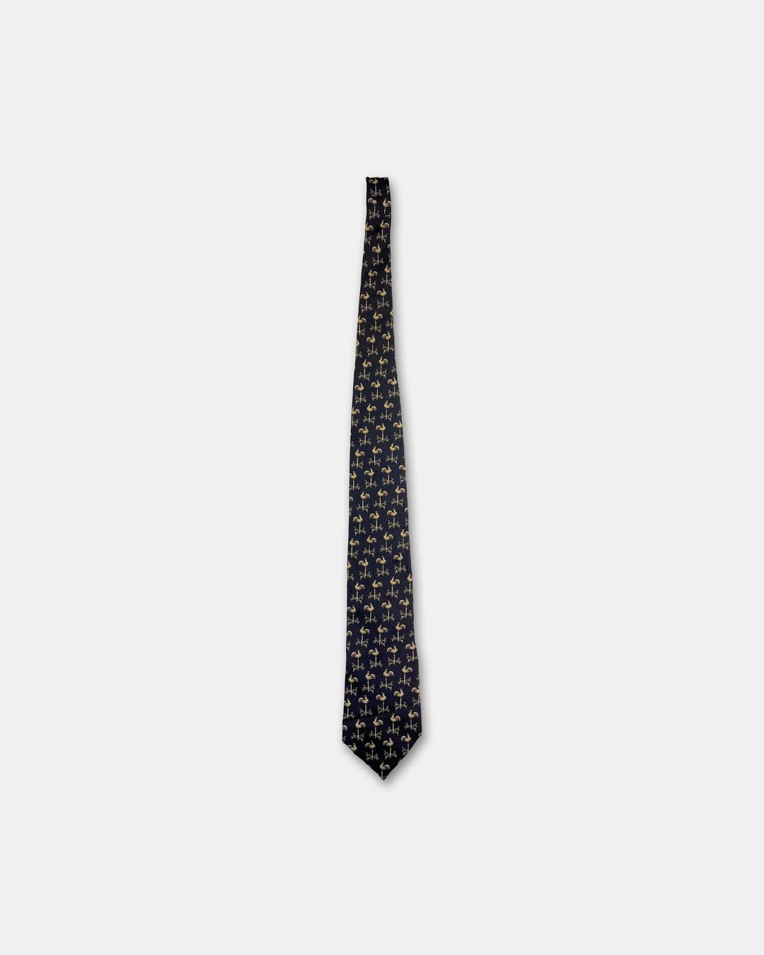 Yves Saint Laurent 2000s Weathercock Monogram Tie Black by YVES SAINT LAURENT in size ONE SIZE from ACCESSORIES category