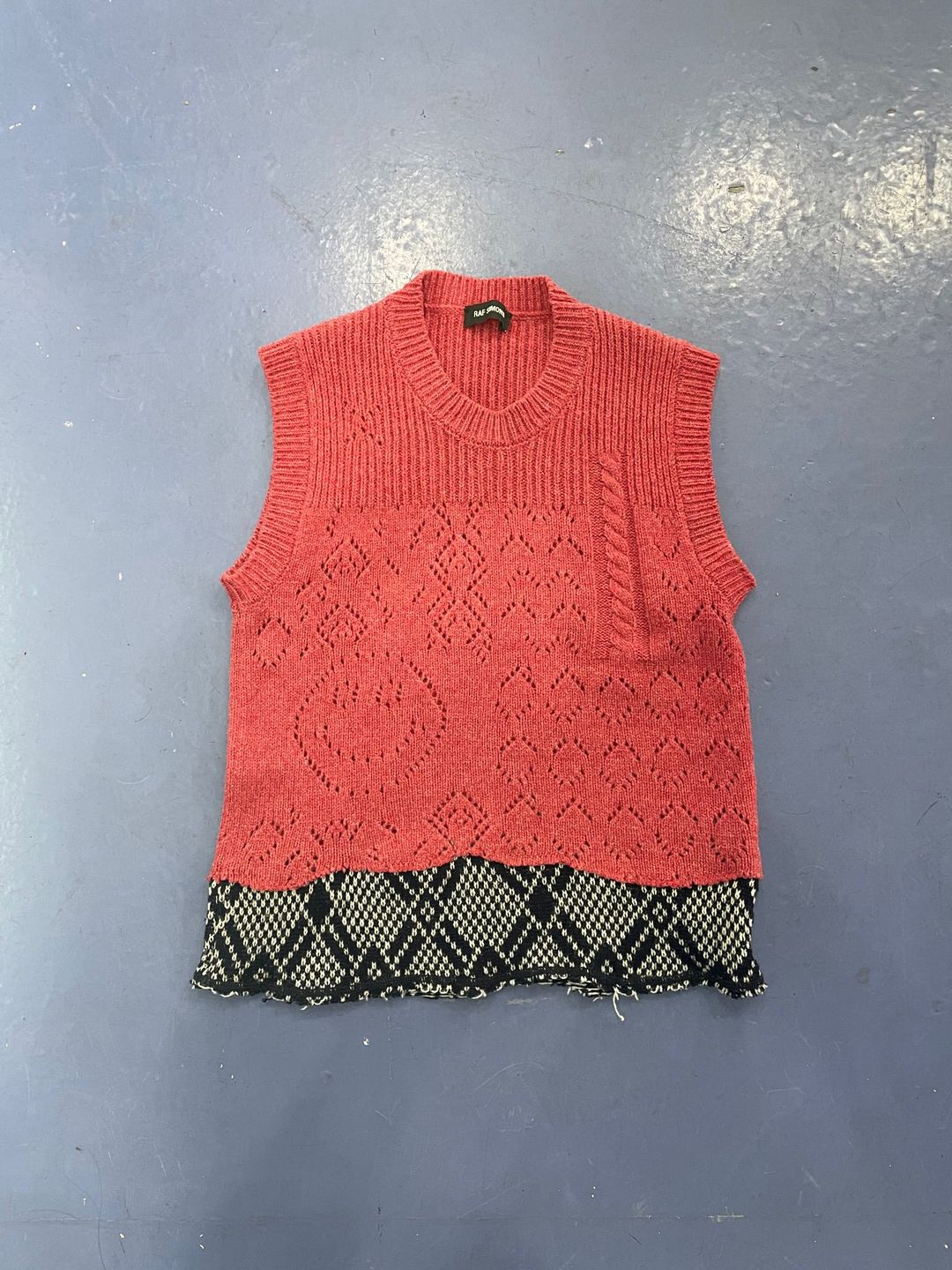Knit Vest With Graphic by RAF SIMONS in size AU/UK 8 from KNITWEAR category