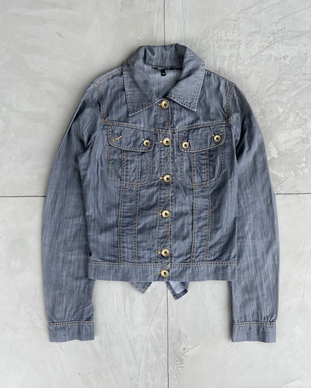 PLEIN SUD COTTON CONTRAST STITCH JACKET - M/L by PLEIN SUD in size EU 42 from COATS & JACKETS category