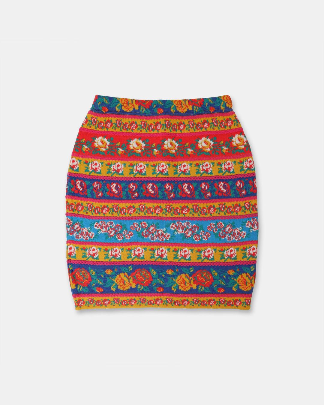 Kenzo Jungle 1990s Knit Skirt Multicolor by Kenzo Jungle in size L from SKIRTS category