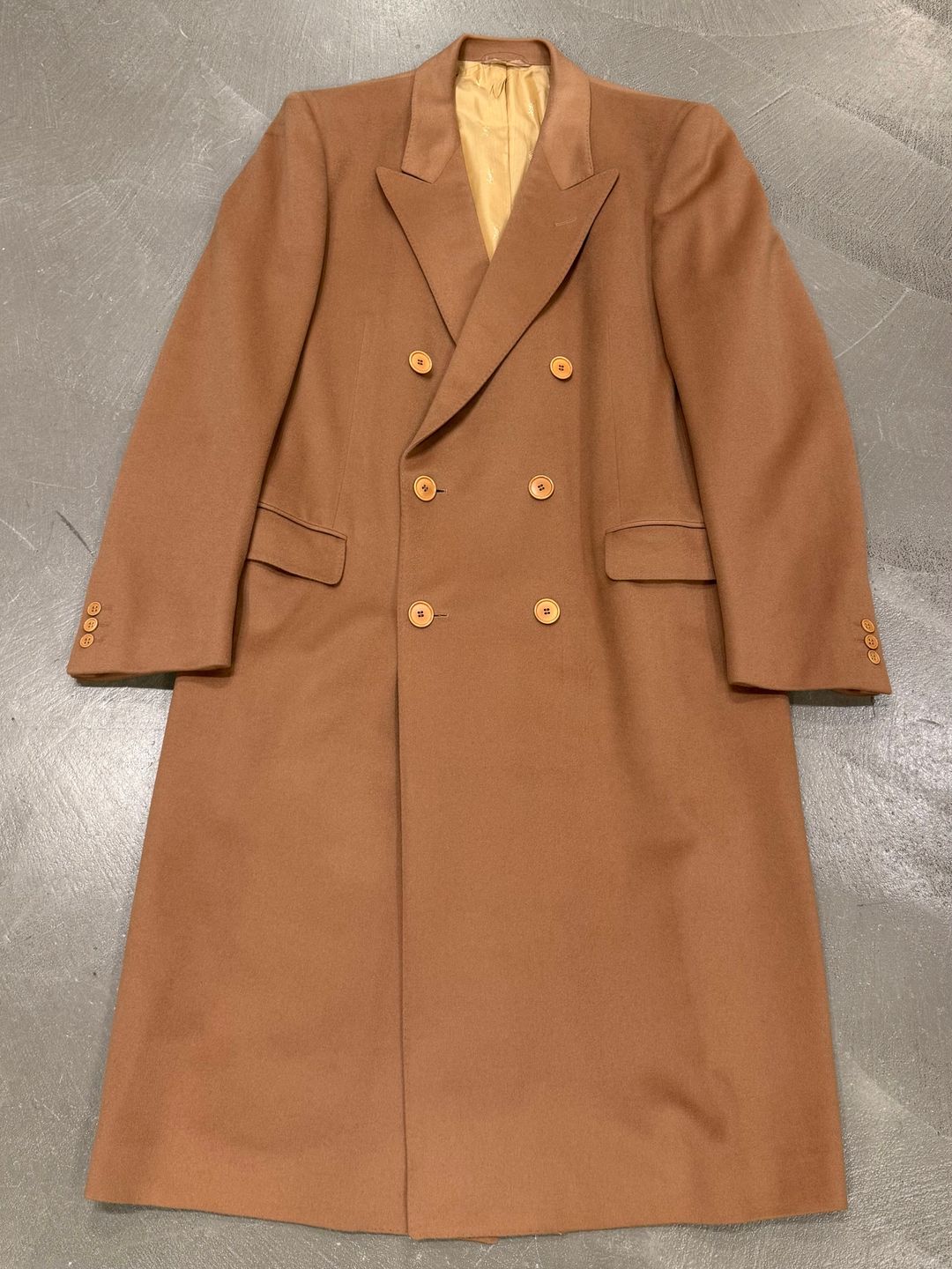 1990s Yves Saint Laurent double breasted cachemire long coat by YVES SAINT LAURENT in size ONE SIZE from COATS & JACKETS category