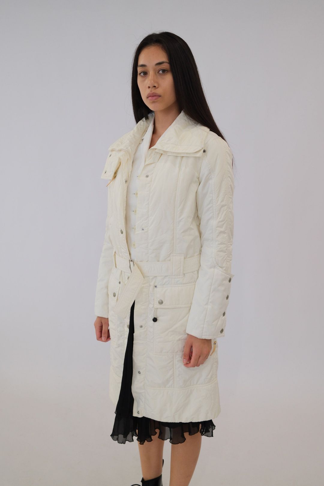 Christian Dior Puffer Snap Button Longline Down Coat w Belt by DIOR in size XS from COATS & JACKETS category