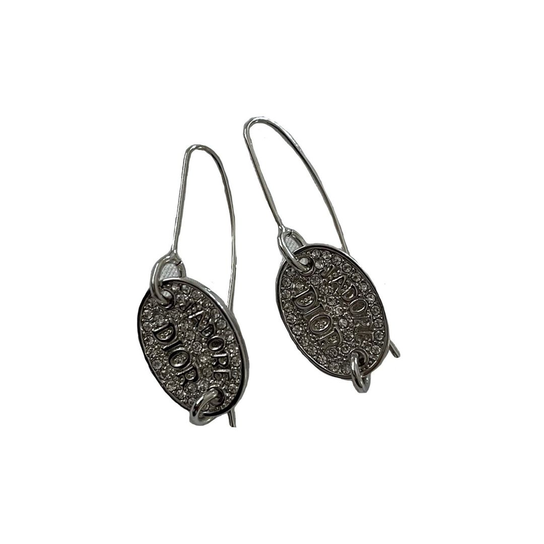 Christian Dior Jadore Dior Rhinestone Piercing Drop Down Earrings by DIOR in size ONE SIZE from JEWELLERY & WATCHES category
