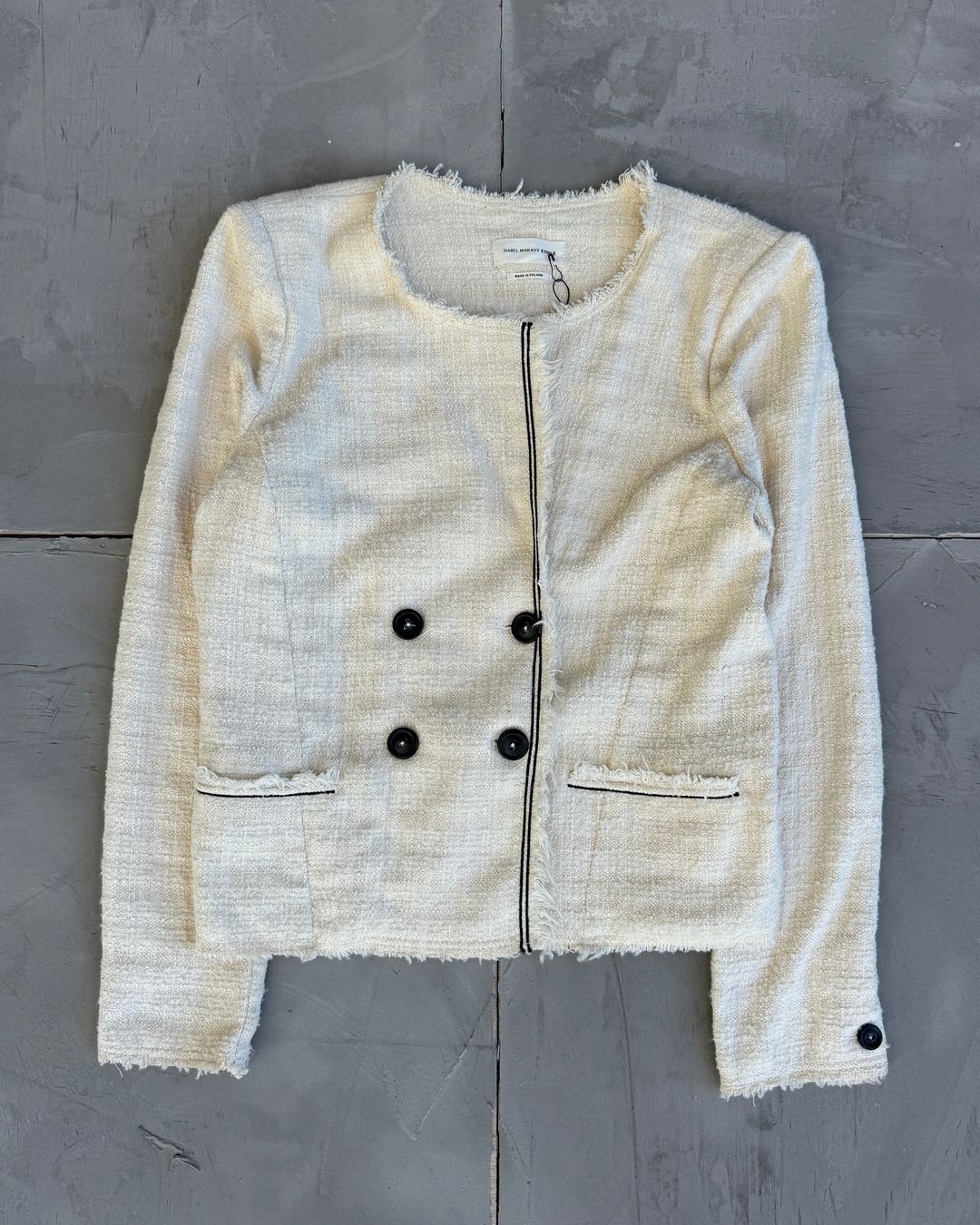 Isabel Marant Étoile Textured Cotton Asymmetric Jacket - L by Isabel Marant Étoile in size EU 44 from COATS & JACKETS category