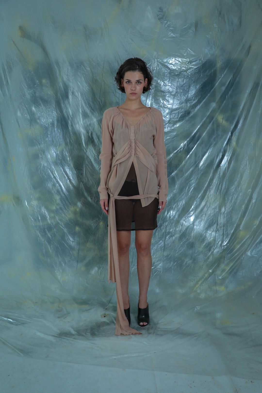 Gucci S/S 2003 Wrap Silk Shirt by GUCCI in size IT 44 from TOPS category