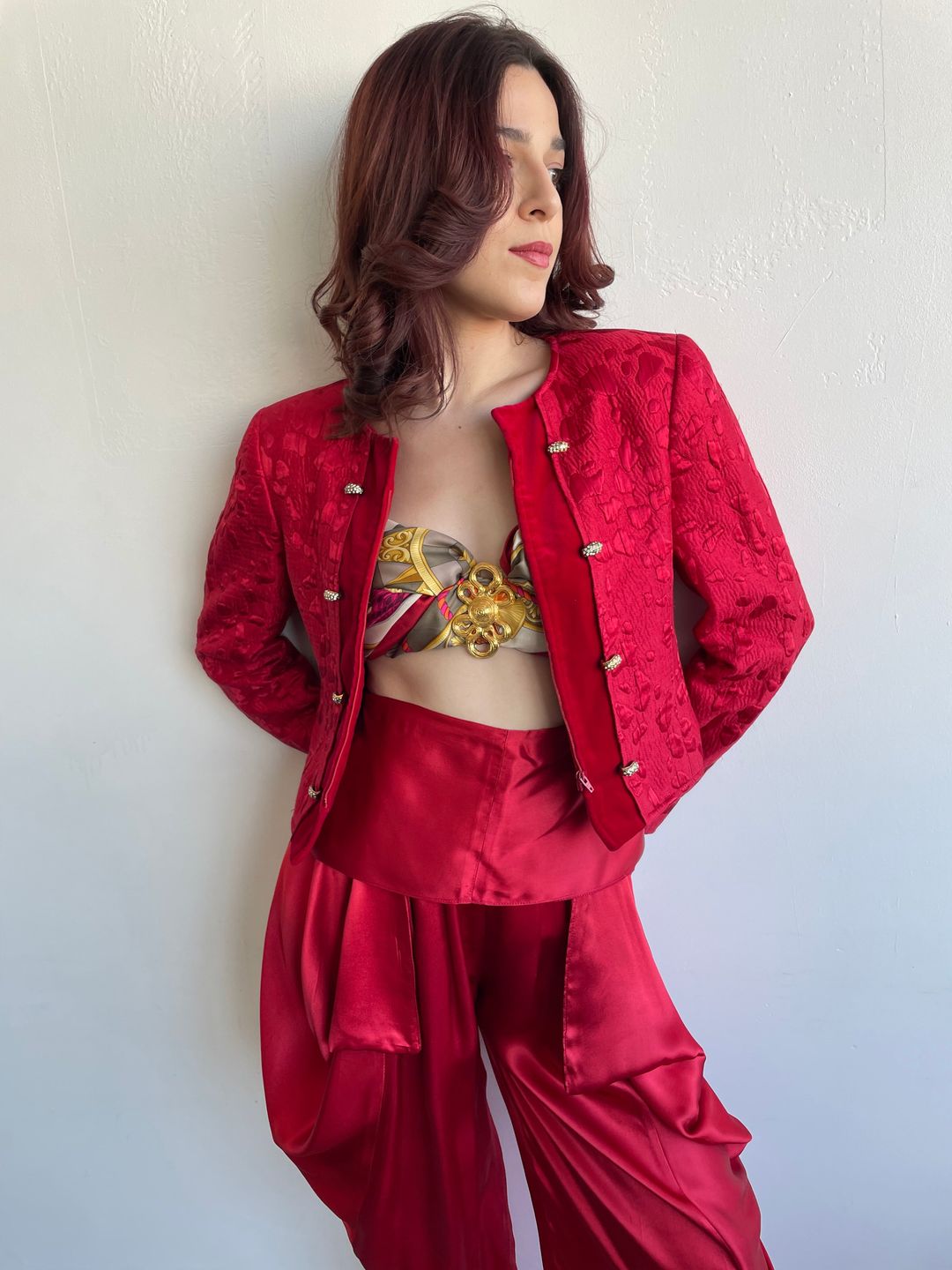1980’s Valentino cropped red jacket by VALENTINO in size XS from COATS & JACKETS category