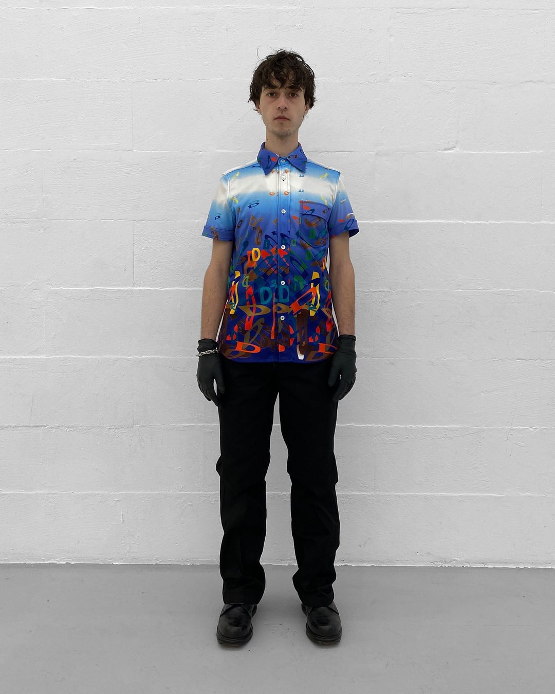 Dsquared2 2000s All Over D Short Sleeve Shirt Blue by DSQUARED2 in size S from SHIRTS category