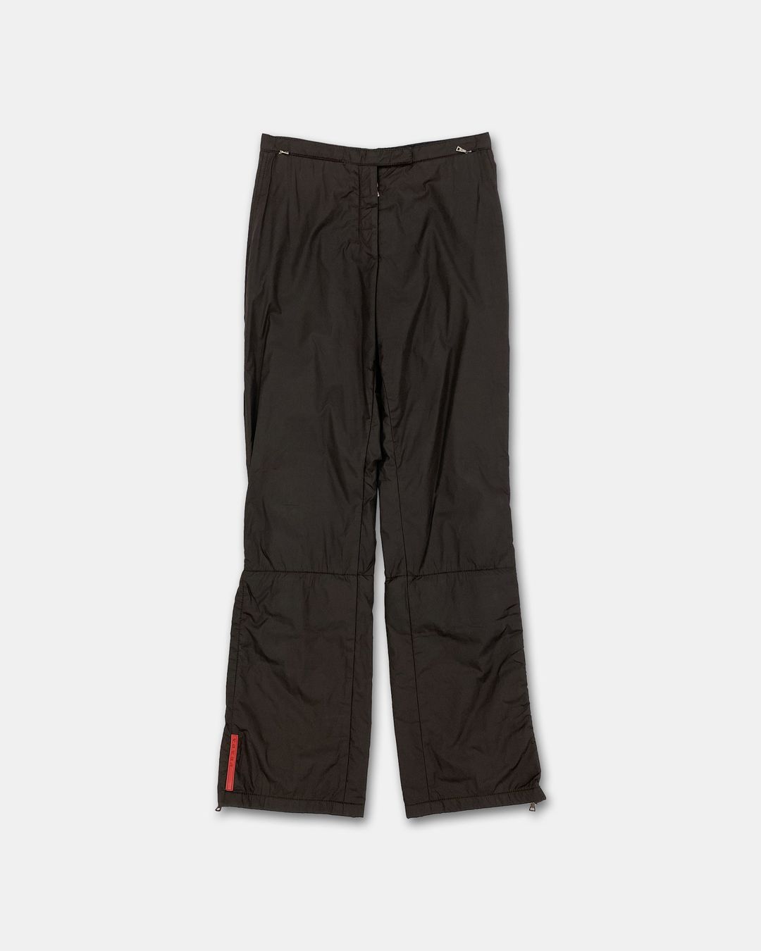 Prada 2000s Nylon Ski Track Pants Brown by PRADA in size S from TROUSERS category