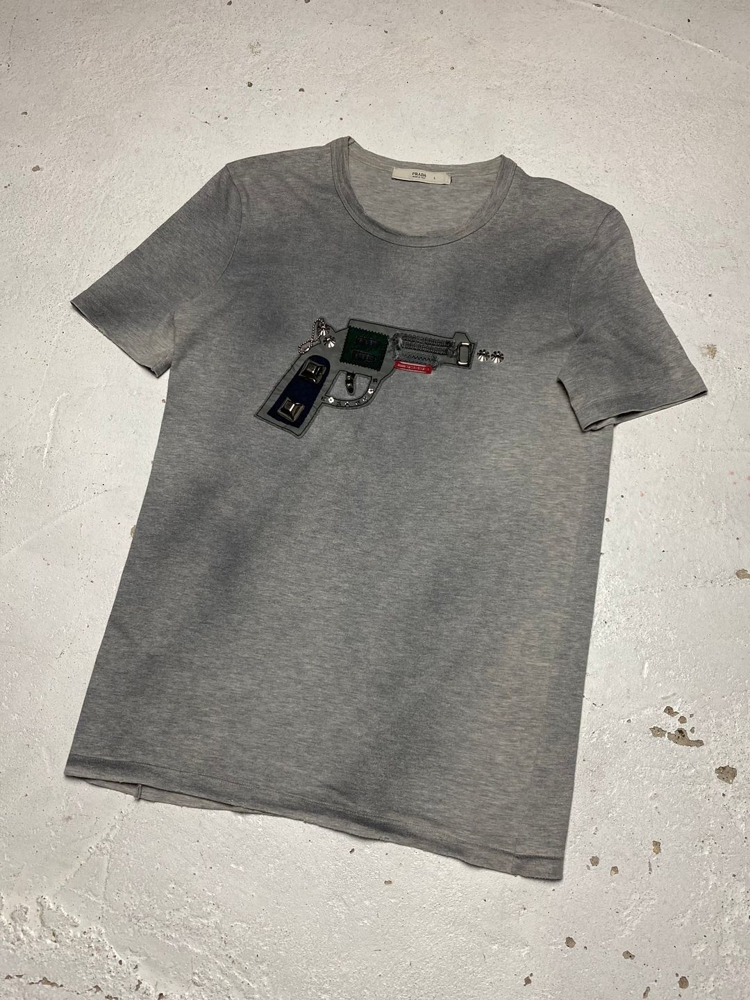 FW 04 Prada Collage Tshirt by PRADA in size ONE SIZE from TOPS category