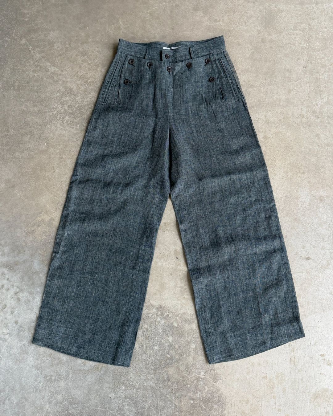 Issey Miyake SS2009 Linen Sailor Trousers – W26 by ISSEY MIYAKE in size W26 from TROUSERS category